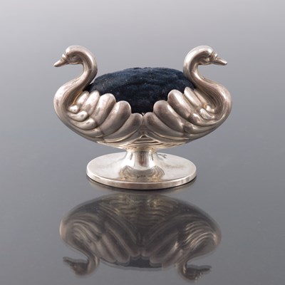 Lot 169 - A Victorian novelty silver pin cushion,...
