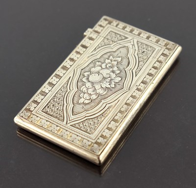 Lot 199 - A Victorian silver card case, George Unite,...