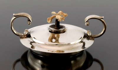 Lot 215 - A George V silver twin handled table cigar...