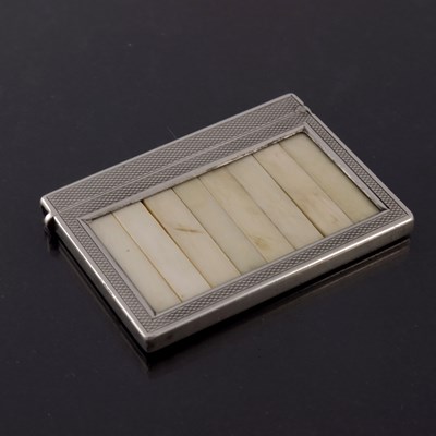 Lot 229 - A George V silver and ivory butt marker set,...
