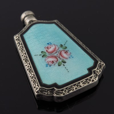 Lot 238 - Two Sterling silver miniature scent flasks,...