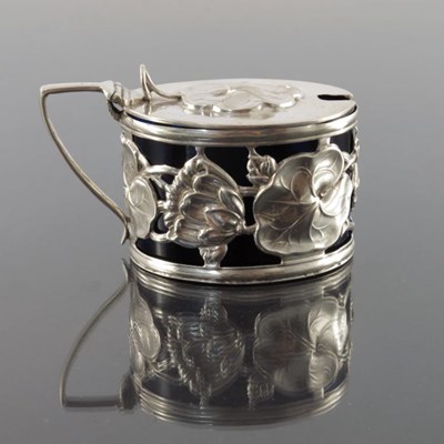 Lot 261 - An Arts and Crafts silver mustard pot,...