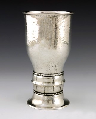 Lot 283 - A Danish Secessionist silver vase, Grann and...