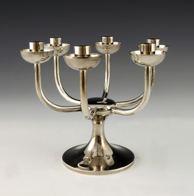 Lot 299 - Robert Welch, a Modernist silver six branch...