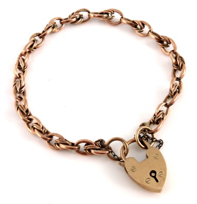 Lot 320 - A mid 20th century fancy-link bracelet, with...