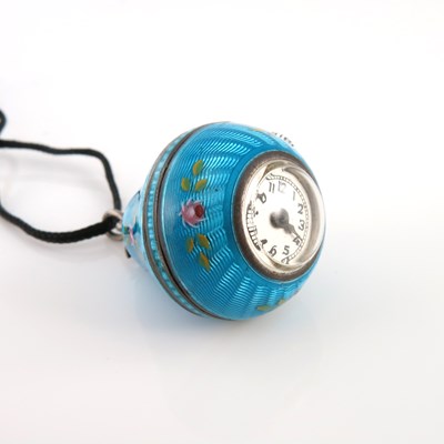 Lot 336 - Everest Watch Co., a silver and enamel fob...