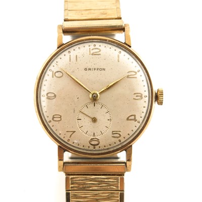Lot 337 - Griffon, a 9ct gold bracelet watch, manual...