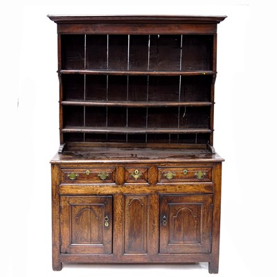 Lot 342 - A George II country oak dresser, circa 1740...