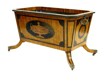 Lot 346 - A Regency design mahogany wine cooler, of...