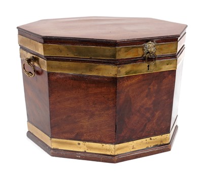 Lot 351 - A George III mahogany cellarette, circa 1780,...