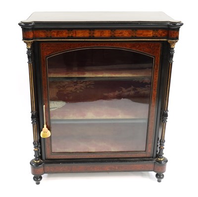 Lot 356 - A Victorian ebonised pier cabinet, circa 1870,...