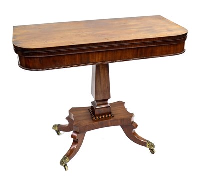 Lot 357 - A Regency mahogany tea table, circa 1820, fold-...