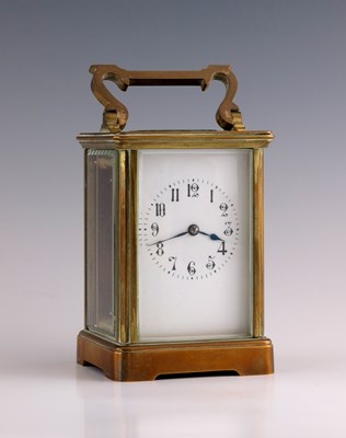 Lot 386 - A French carriage timepiece, early 20th...