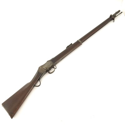 Lot 423 - A Martini-Henry style sporting rifle retailed...