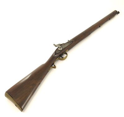 Lot 424 - A 19th century percussion cap musket, 26 inch...
