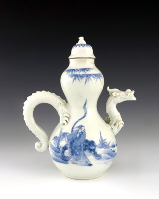 Lot 455 - A Japanese Hirado porcelain teapot, Meiji...