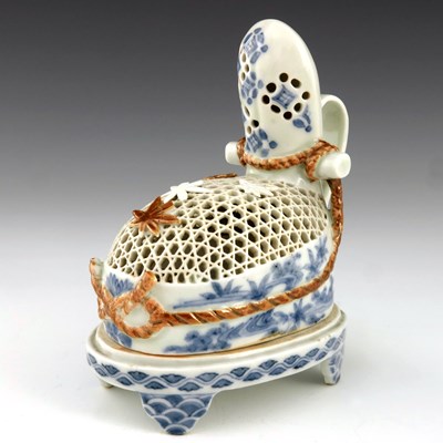 Lot 460 - A Japanese Hirado porcelain koro, Meiji period,...