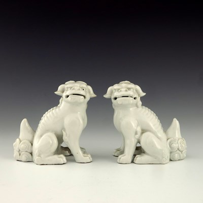 Lot 461 - A pair of Japanese Hirado type Sh-Shi,...