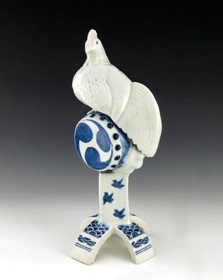 Lot 465 - A Japanese Hirado porcelain model of a...