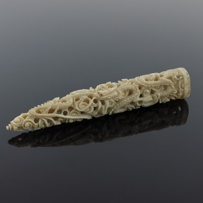 Lot 509 - ? A Japanese ivory small tusk carving, Meiji...