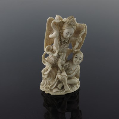 Lot 512 - ? A Japanese ivory okimono, Meiji period, 1868-...