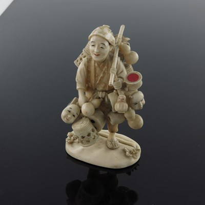 Lot 514 - ? A Japanese ivory okimono, Meiji period, 1868-...