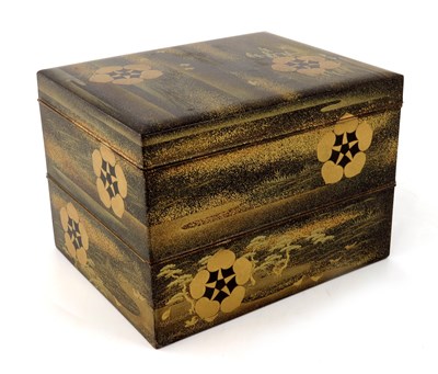 Lot 525 - A 19th century Japanese maki-e lacquer three...