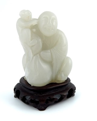 Lot 530 - A Chinese pale jade carving, in the form of a...