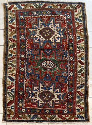 Lot 548 - A Caucasian Lesghi rug, 165 by 94cm