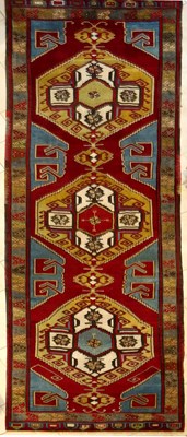 Lot 562 - A Turkish Karapinar long rug, 375 by 119cm