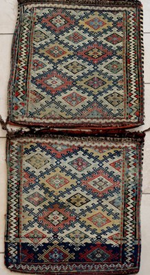 Lot 563 - A pair of Caucasian saddle bags in soumak...