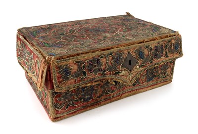 Lot 568 - A 17th century and later embroidered beadwork...