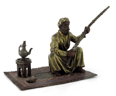 Lot 591 - Franz Bergmann, an Austrian cold painted...