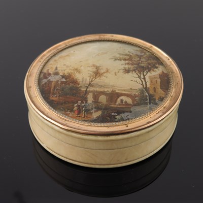 Lot 622 - An 18th century gilt metal mounted ivory and...