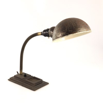 Lot 631 - An industrial chrome and black lacquer table...
