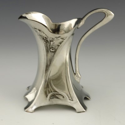 Lot 641 - WMF, a Jugendstil silver plated jug, waisted...