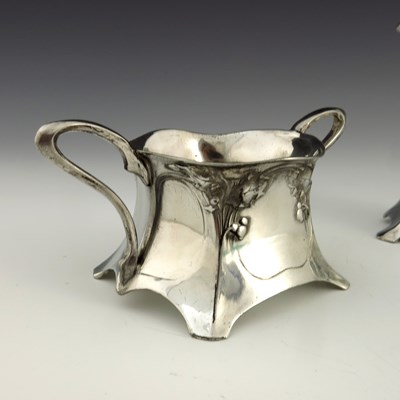 Lot 641A - WMF, a Jugendstil silver plated bowl, waisted...