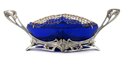 Lot 645 - WMF, a Jugendstil silver plated and cut glass...