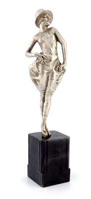 Lot 660 - Philippe Devriez, an Art Deco silvered bronze...
