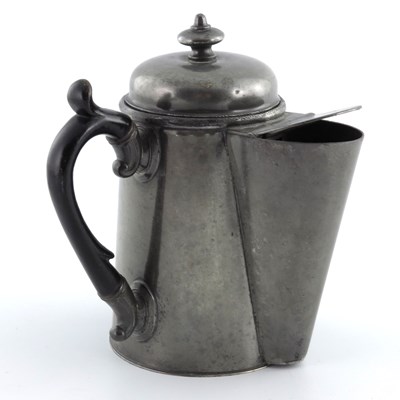 Lot 676 - A pewter shaving mug, 19th Century