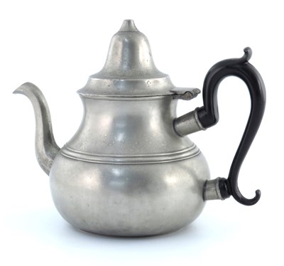Lot 681 - A pewter teapot by John Ferris of Exeter who...