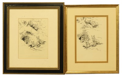 Lot 720 - Eileen Soper (British, 1905-1990), fox cubs,...