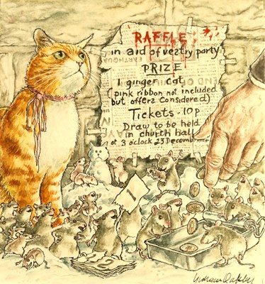 Lot 729 - Graham Oakley (British, 1929), 'Raffle...Prize....