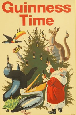 Lot 761 - Guinness Time, Christmas advertising poster...