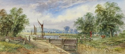 Lot 784 - Leonard Lewis (British, 1826-1913), a river...