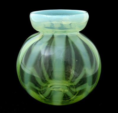 Lot 875 - An Arts and Crafts straw opal glass, vase,...