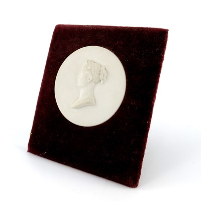 Lot 904 - A Sevres bisque porcelain portrait medallion...