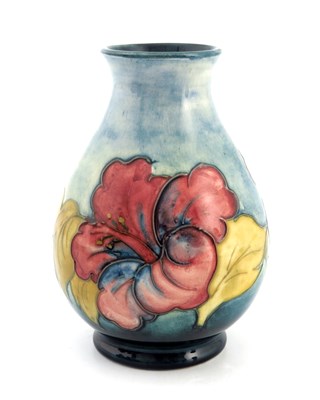 Lot 920 - Walter Moorcroft, a Hibiscus vase, circa 1960,...