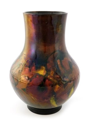 Lot 927 - Walter Moorcroft, Flambe Lustre Orchid vase,...
