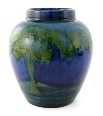 Lot 946 - William Moorcroft, a Moonlit Blue ginger jar,...